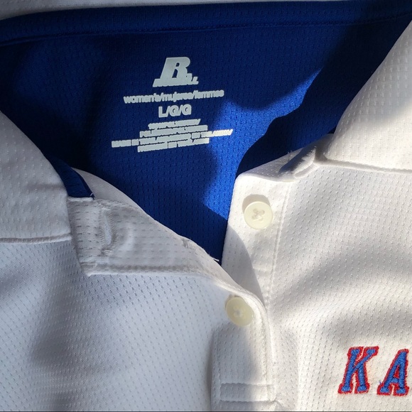 KU Jayhawk Polo by Russell Athletic Size Large - Picture 7 of 7